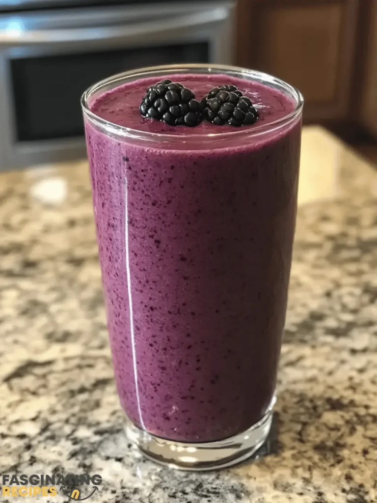 Black cherry and black berry smoothie article