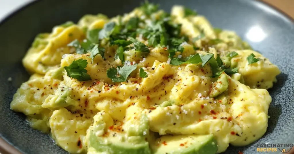 avocado scrambled eggs featured