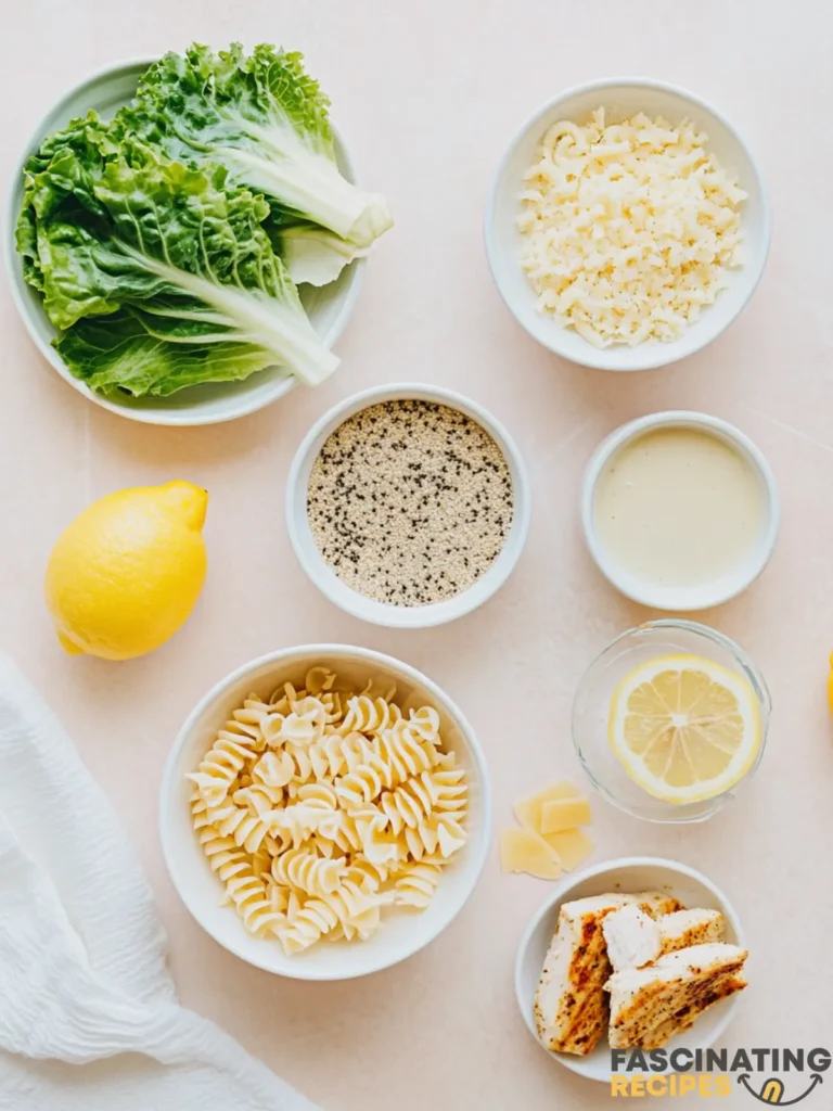 Caesar Pasta Salad Ingredients