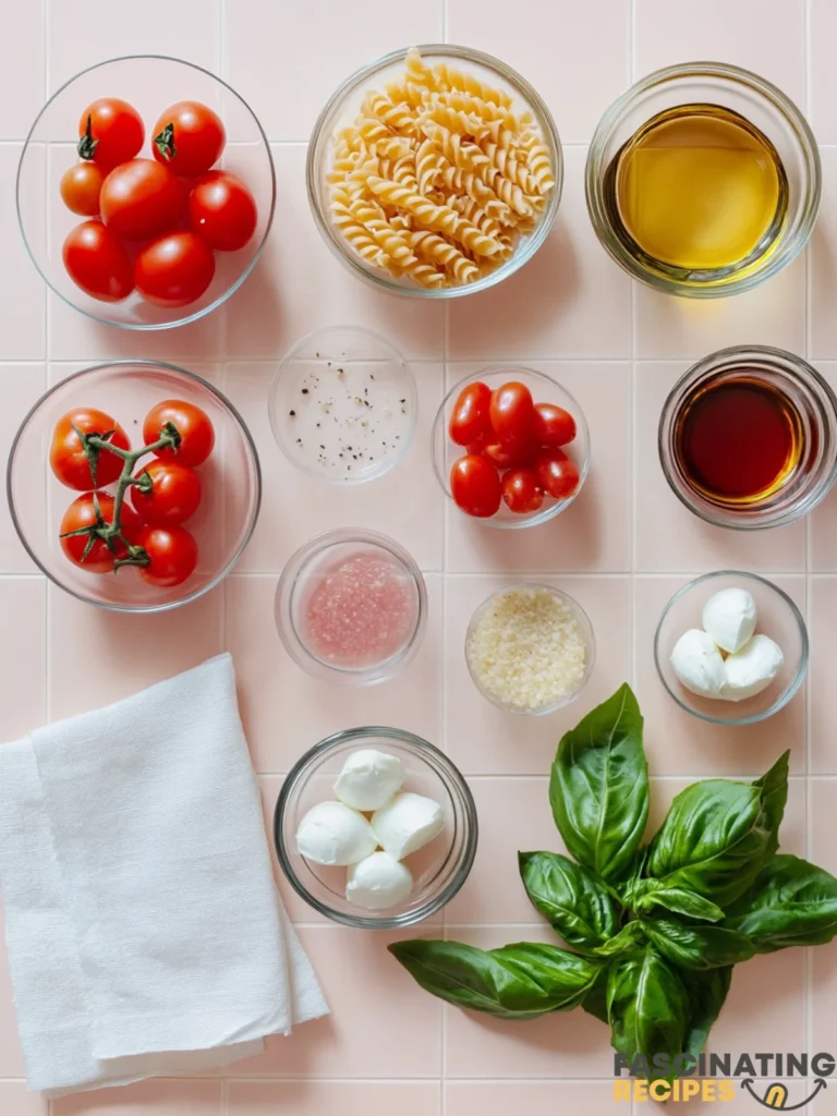 Caprese Pasta Salad Ingredients