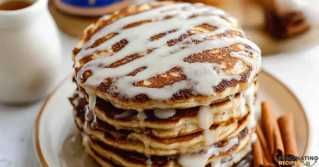 Cinnamon Roll Pancakes Featured