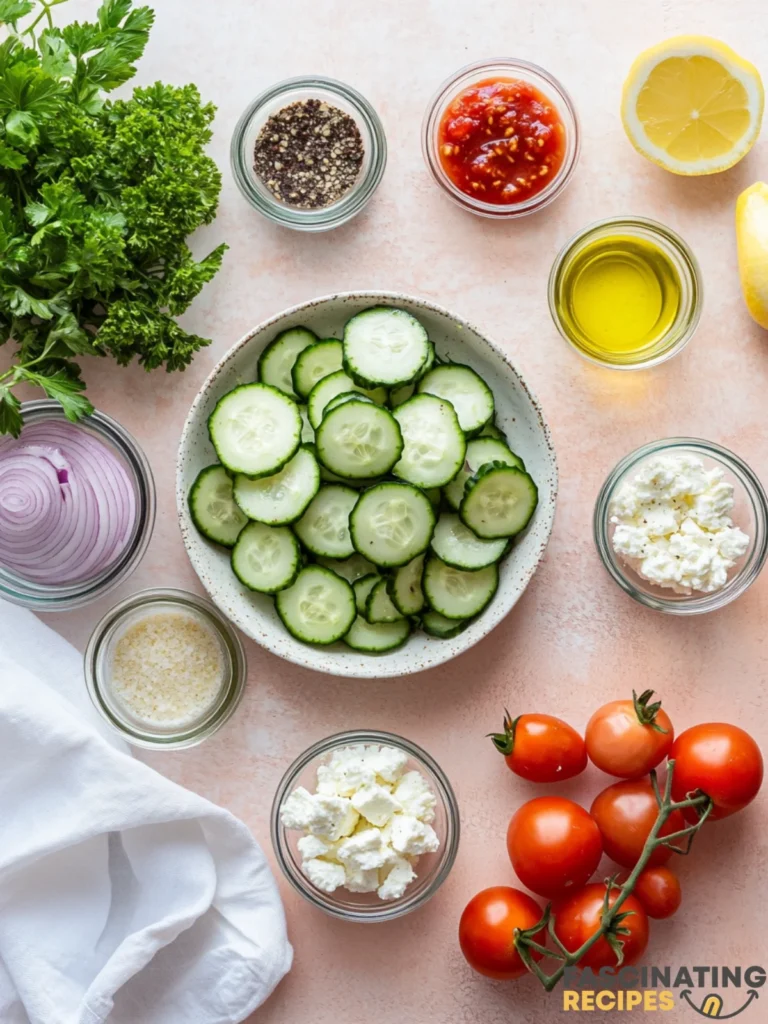 Greek Cucumber Salad Ingredients