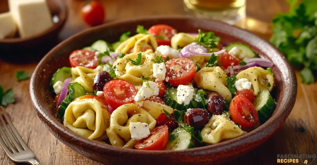 Greek Tortellini Salad Featured