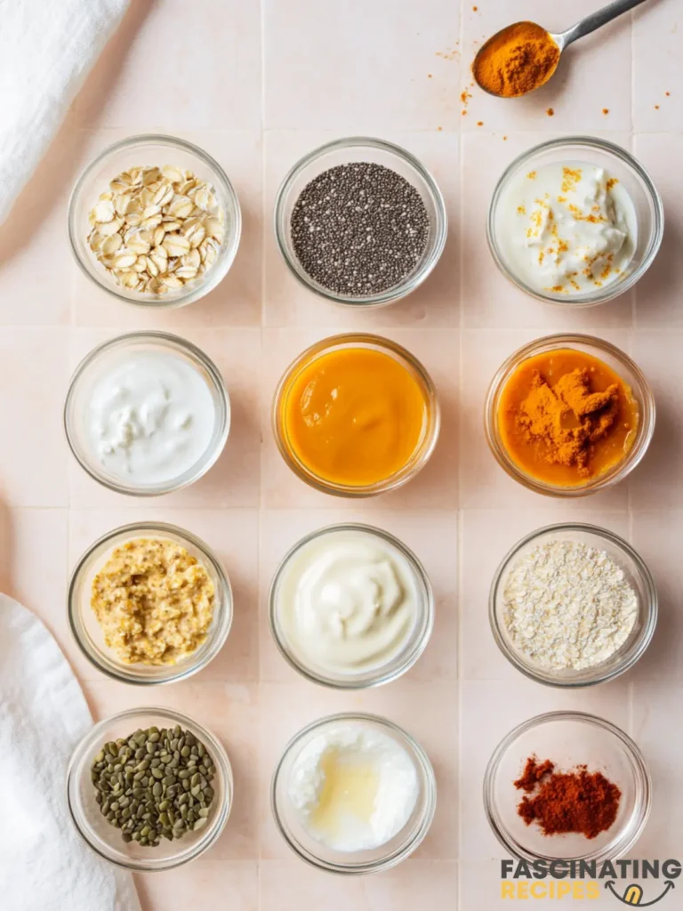 Pumpkin Pie Overnight Oats Ingredients