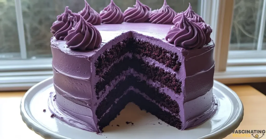 Purple Velvet Cake Recipe Featured