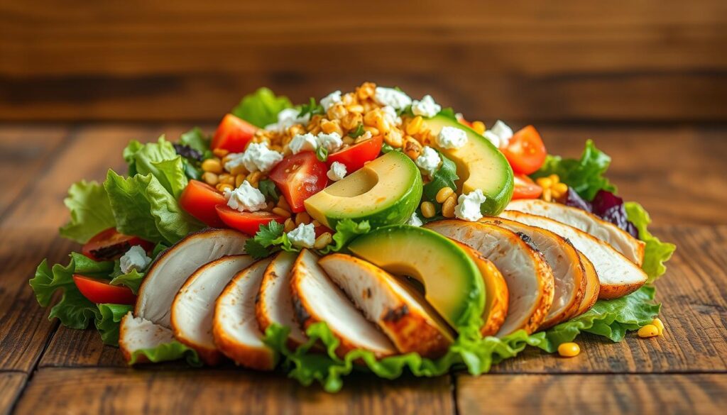 layered southwest chicken salad