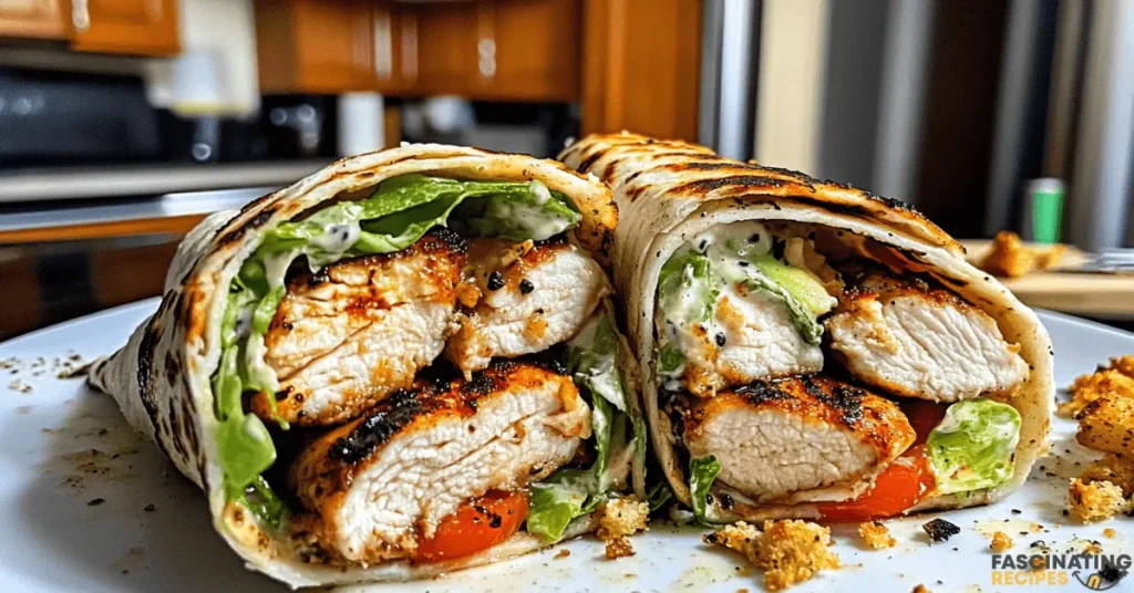 Grilled Chicken Caesar Wrap Featured