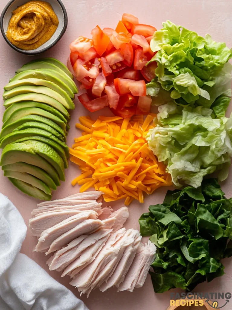 Turkey Avocado Club Wrap Ingredients